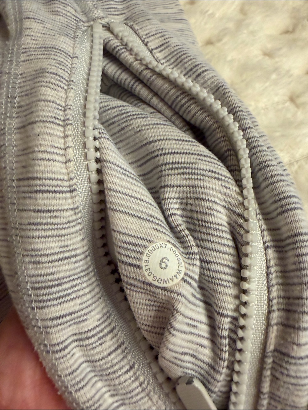 lululemon athletica Light Gray Full-Zip Jacket - Picture 3 of 3